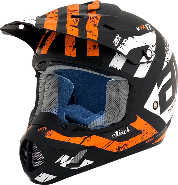 AFX FX-17 Helmet - Attack - Matte Black/Orange - 4XL 0110-7642