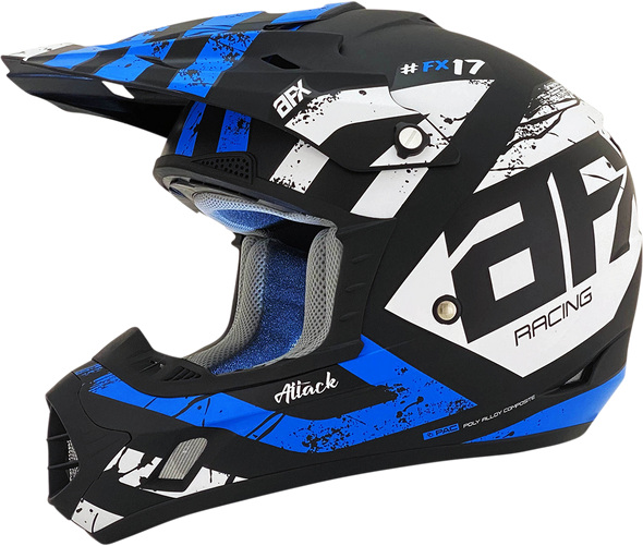 AFX FX-17 Helmet - Attack - Matte Black/Blue - 3XL 0110-7643