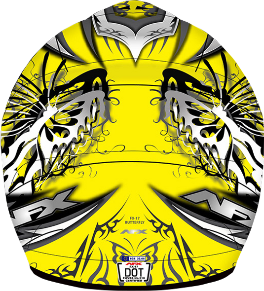 AFX FX-17Y Helmet - Butterfly - Matte Yellow - Small 0111-1393