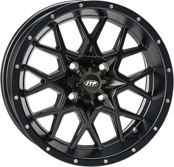 ITP Hurricane Wheel - Front/Rear - Black - 12x7 - 4/110 - 5+2 1228627536B