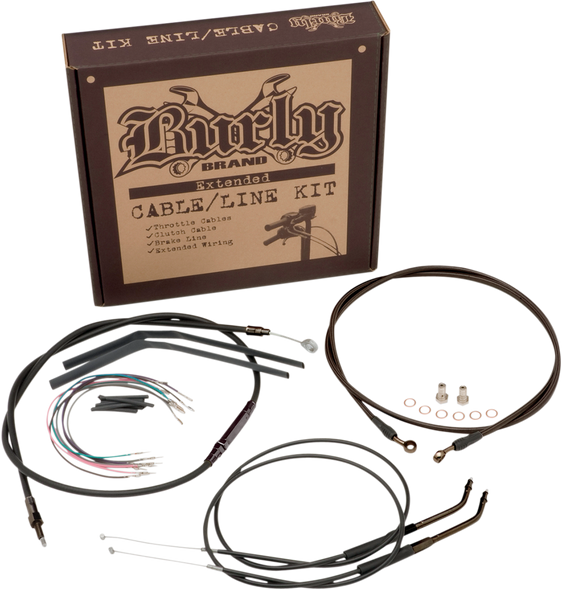 BURLY BRAND Control Kit - 14" Ape Hanger Handlebars B30-1040