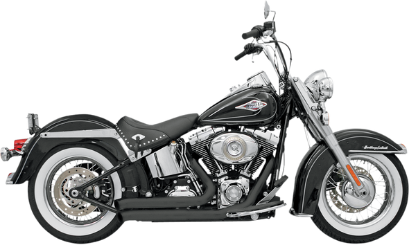 BASSANI XHAUST FireSweep Exhaust - Black - Softail 12123D