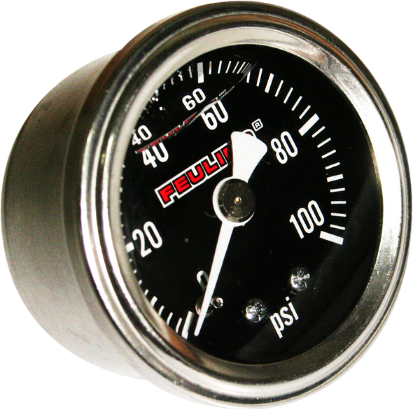 FEULING OIL PUMP CORP. Oil Pressure Gauge - Back Port - Black Face 9043