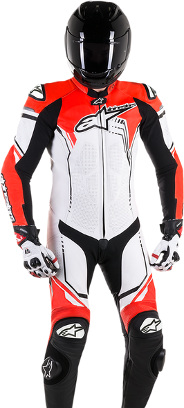 ALPINESTARS GP Plus v2 1-Piece Leather Suit - White/Black/Red - US 40 / EU 50 3150518-233-50