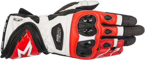 ALPINESTARS Supertech Gloves - Black/White/Red - XL 3556017-123-XL