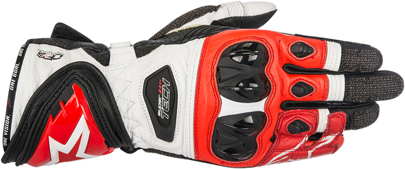 ALPINESTARS Supertech Gloves - Black/White/Red - 3XL 3556017-123-3X