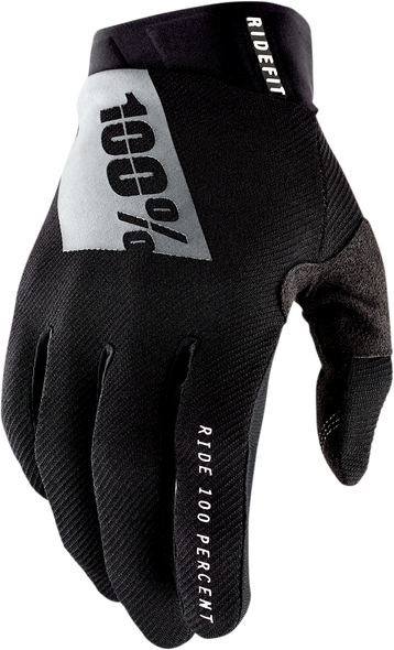 100% Ridefit Gloves - Black - Small 10010-00000