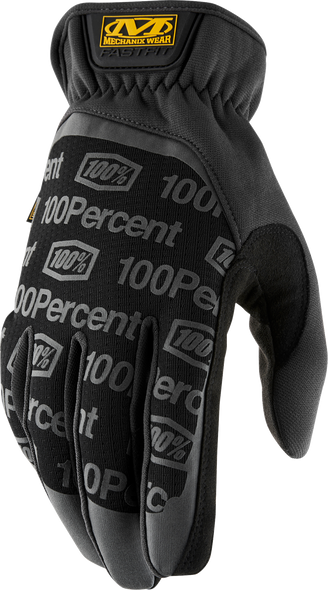 100% 100% Fastfit® Gloves - Black - Large 100-MFF-05-010