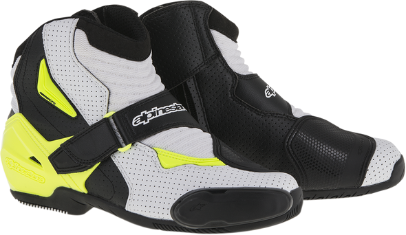 ALPINESTARS SMX-1 R Vented Boots - Black/White/Yellow - US 9 / EU 43 2224016-125-43