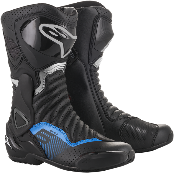 ALPINESTARS SMX-6 v2 Boots - Black/Gray/Blue - Vented - US 8 / EU 42 2223017-1178-42