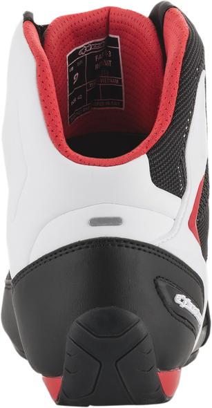 ALPINESTARS Faster-3 Rideknit Shoes - Black/White/Red - US 7.5 2510319123-7.5