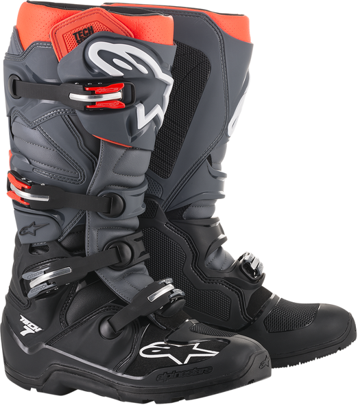 ALPINESTARS Tech 7 Enduro Boots - Black/Red/Gray - US 9 201211411339