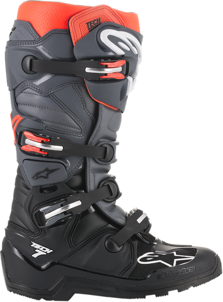 ALPINESTARS Tech 7 Enduro Boots - Black/Red/Gray - US 12 2012114113312