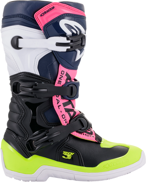 ALPINESTARS Tech 3S Boots - Black/Blue/Pink - US 3 2014018-1176-3
