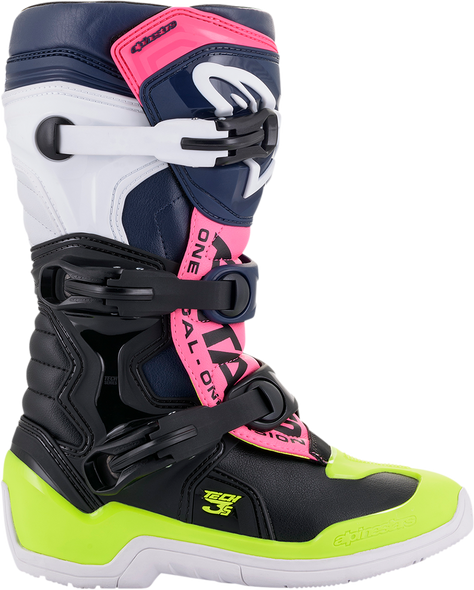 ALPINESTARS Tech 3S Boots - Black/Blue/Pink - US 4 2014018-1176-4