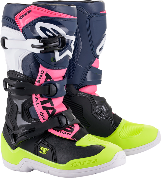 ALPINESTARS Tech 3S Boots - Black/Blue/Pink - US 4 2014018-1176-4