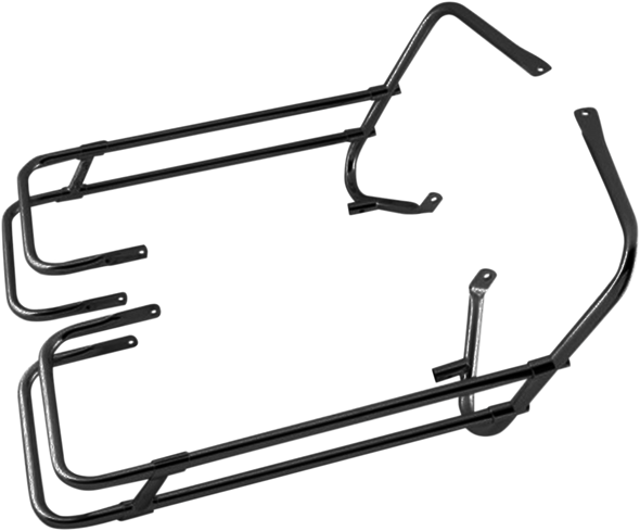 DRAG SPECIALTIES Saddlebag Rail - Black - FLT '97 - '08 21042B