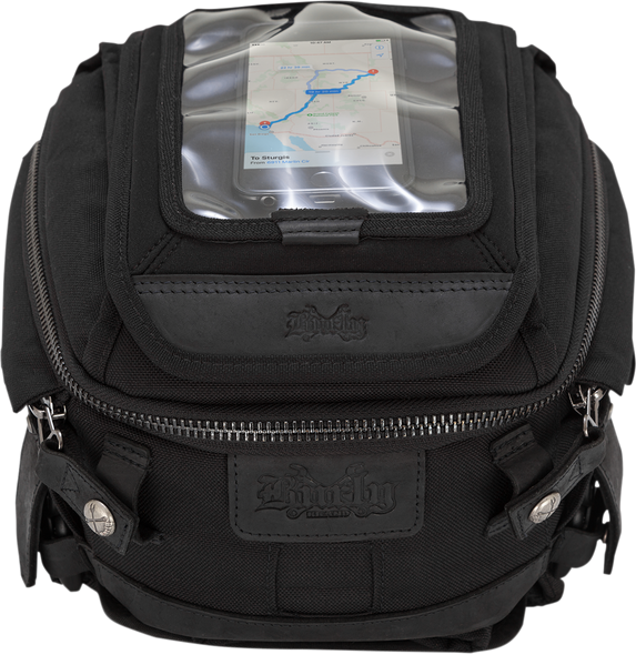 BURLY BRAND Tank Tail Bag - Black Cordura B15-1010B