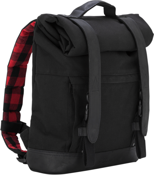 BURLY BRAND Roll Top Backpack - Cordura Black B15-1020B