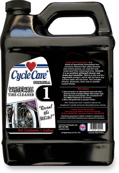 CYCLE CARE FORMULAS Formula 1 Wheel & Tire Cleaner - 1 U.S. gal. 01128