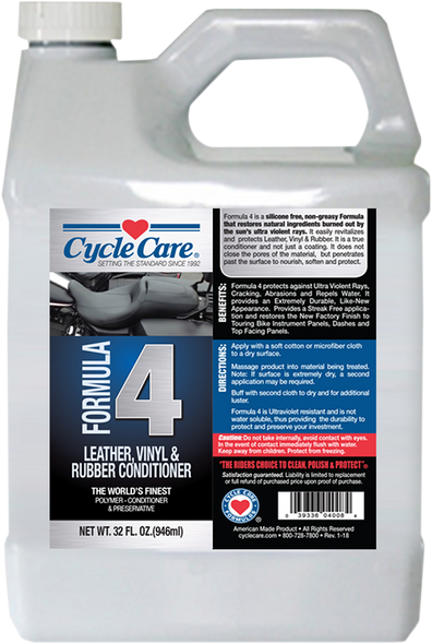 CYCLE CARE FORMULAS Formula 4 Leather Vinyl - 32 U.S. fl oz. 04032