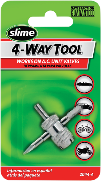 SLIME Tire Valve Tool 4-Way 2044-A