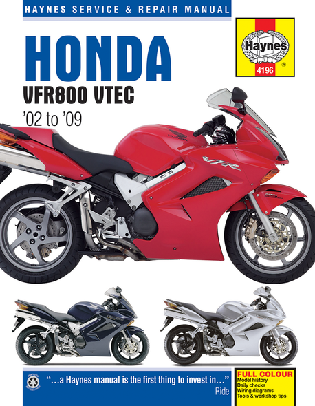 HAYNES Manual - Honda VFR800 4196