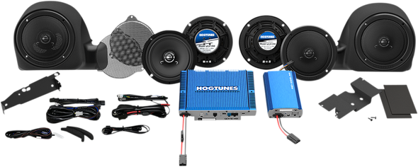 HOGTUNES Speaker/Dual Amp Kit - Ultra QC ULTRA 6-RM