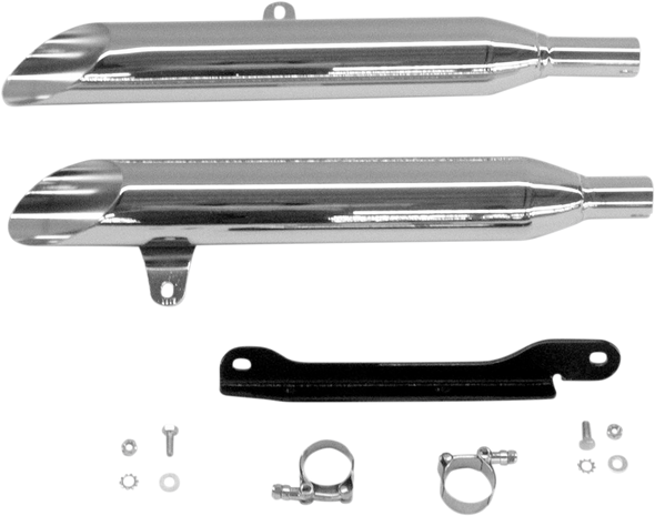 COBRA Slashcut Mufflers - Chrome - Roadstar 1600/1700 2171SC