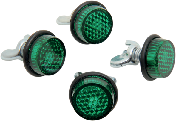 CHRIS PRODUCTS License Plate Reflectors - 4ct - Green CH4G