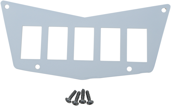 MOOSE UTILITY Dash Plate - White - 5 Switch - RZR 100-4381-PU