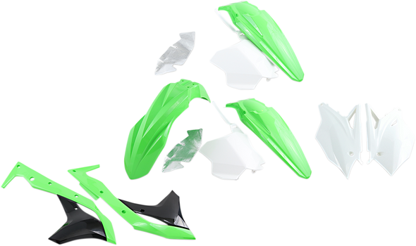 UFO Replacement Body Kit - OEM Green/White/Black - KXF KAKIT225-999