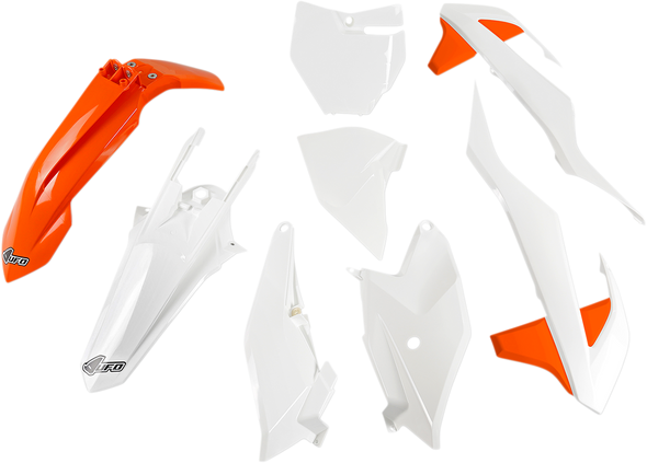 UFO Replacement Body Kit - OEM Orange/White - KTM85 KTKIT519999W