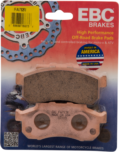 EBC Sintered Metal Brake Pads - FA712/2R FA712R