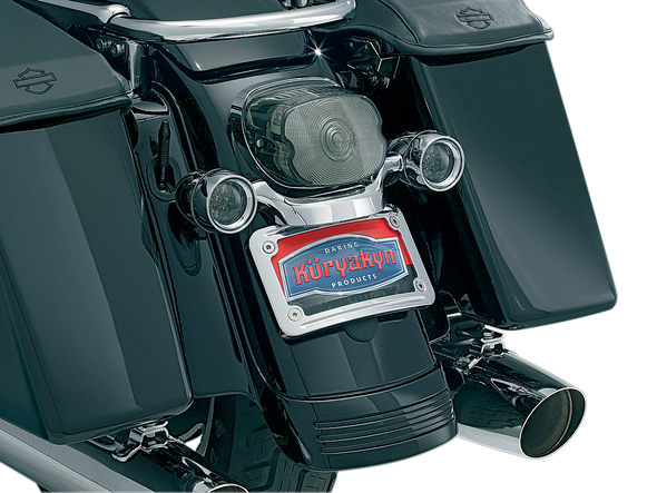 KURYAKYN Curved License Plate Mount - Chrome 3163