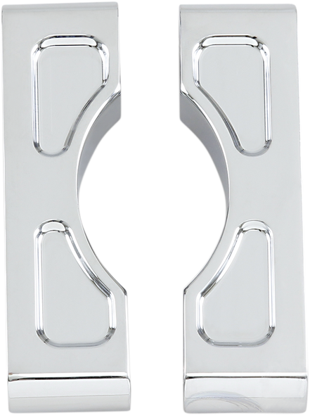 KLOCK WERKS Hugger Front Fender Mounting Blocks - For 21" Wheels - Chrome KW05-01-0102-C