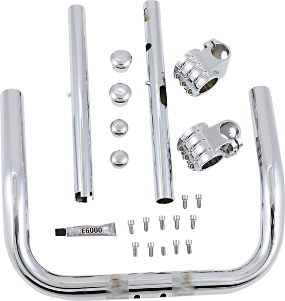 KLOCK WERKS Handlebar - Klip Hanger - 10" - Chrome KW05-01-0331