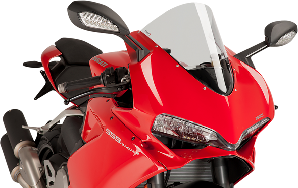 PUIG HI-TECH PARTS Race Windscreen - Clear - Panigale 7621W