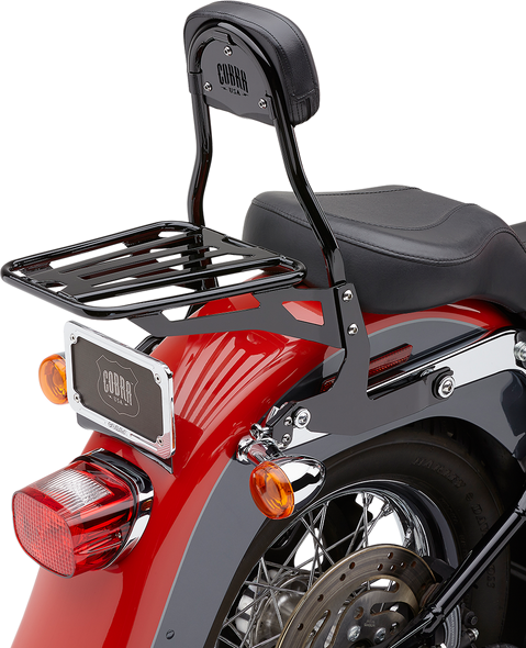 COBRA Backrest Kit - 14" - Black - Softail 602-2001B