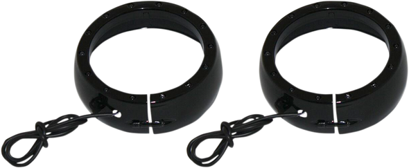 CUSTOM DYNAMICS Lighted Passing Lamp Trim Ring '14+ FLHT - Black CDTB-45TR-1B