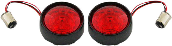 CUSTOM DYNAMICS Bullet Turn Signal - 1157 - Gloss Black - Red Lens PB-BB-RR-1157BR