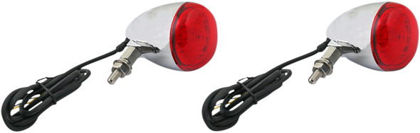 CUSTOM DYNAMICS ProBEAM® Universal Turn Signals - Chrome/Red PB-UNV-RTS-R-C