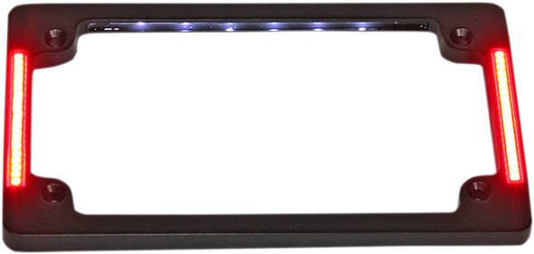 CUSTOM DYNAMICS License Plate Frame with LED - Flat - Black TF07-B