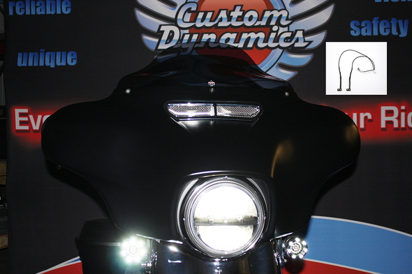 CUSTOM DYNAMICS Fairing Vent Trim LED Light HD-VENT-LED-WHT