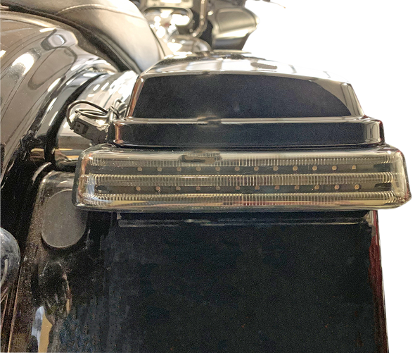 CUSTOM DYNAMICS Saddlebag LED Lights - Sequential - Black/Smoke PB-SBSEQ-SS8-BS