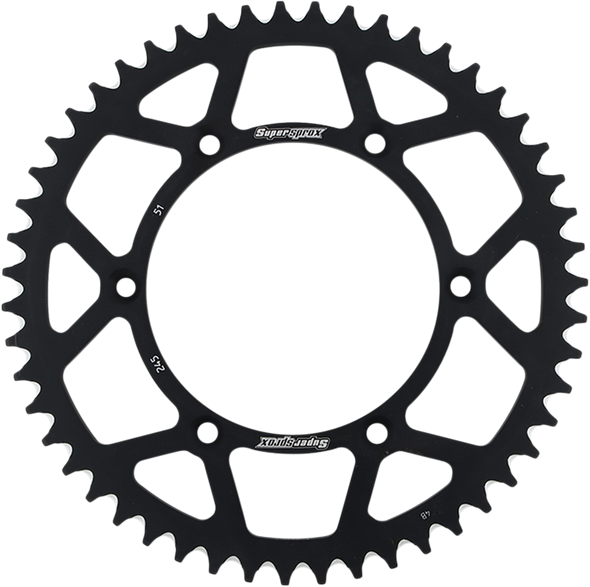 SUPERSPROX Rear Sprocket - Black - Yamaha - 51-Tooth RAL-245-51 BLK