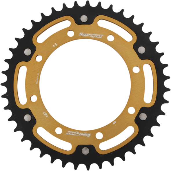 SUPERSPROX Stealth Rear Sprocket - 43-Tooth - Gold - Kawasaki RST-487-43-GLD