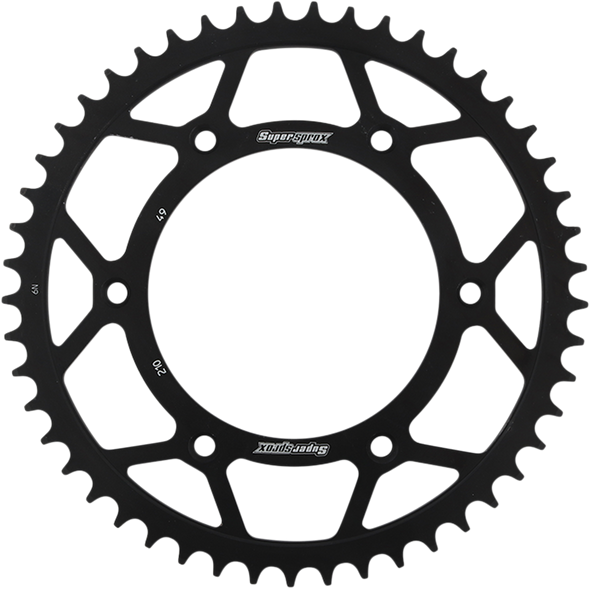 SUPERSPROX Steel Rear Sprocket - 49-Tooth RFE-210-49-BLK