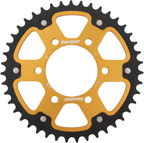 SUPERSPROX Stealth Rear Sprocket - 43-Tooth - Gold - Kawasaki RST-478-43-GLD