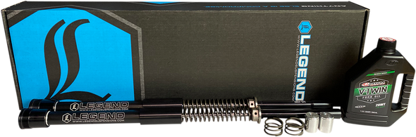 LEGEND SUSPENSION AXEO+2 (+2" Raised) Fork Cartridge - Black - 49 mm - '14-'20 Touring Models 0414-0599